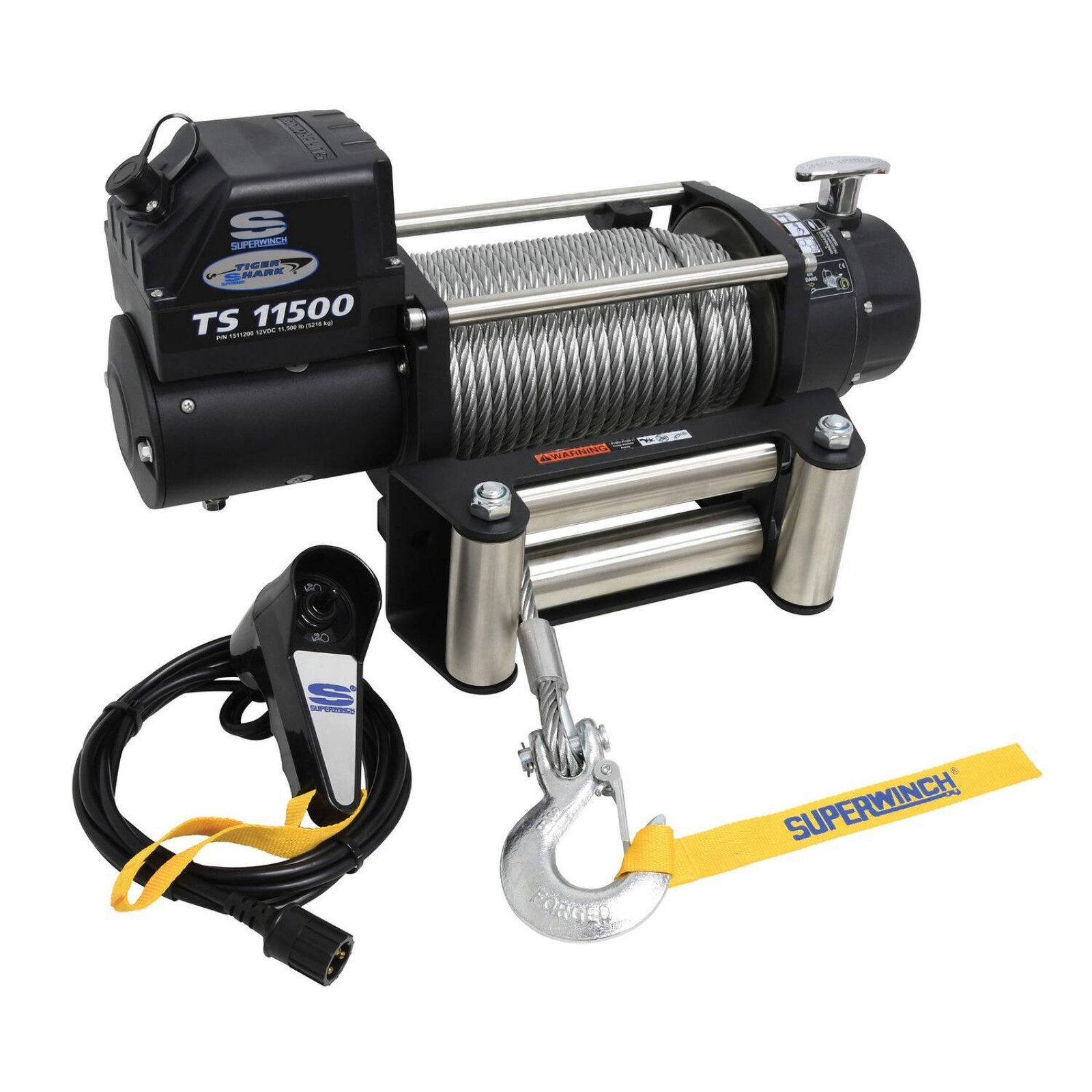 Tiger Shark 11500 Winch 12V with Steel Wire Rope